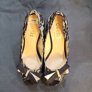 GUESS HIGH HEEL STILETTO PEEP TOE WOMEN"S PUMP